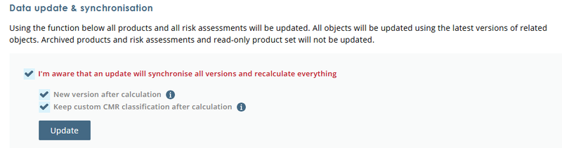 Making versions of components, products and risk assessments in Stoffenmanager®